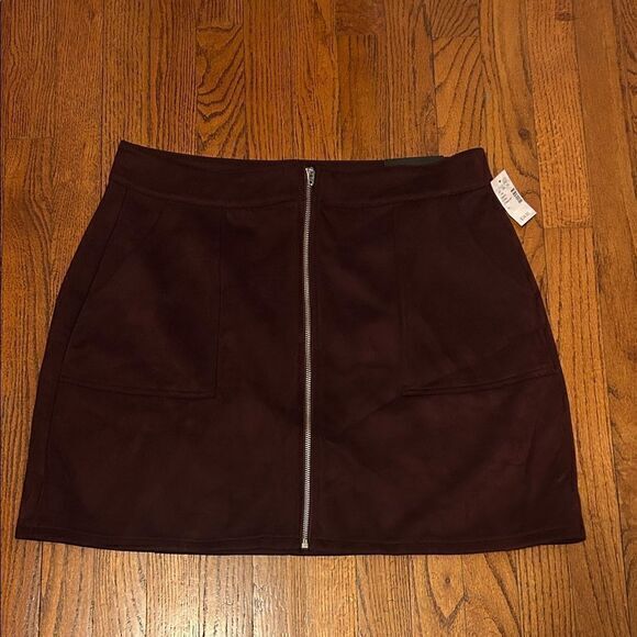 Maurices Dresses & Skirts - Maurices Deep Burgundy Mini Skirt with Zipper  B
